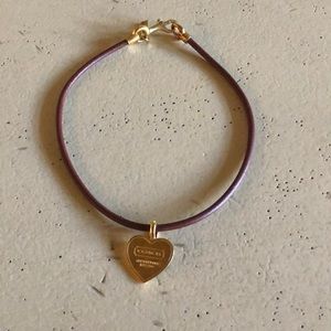 Coach leather choker necklace